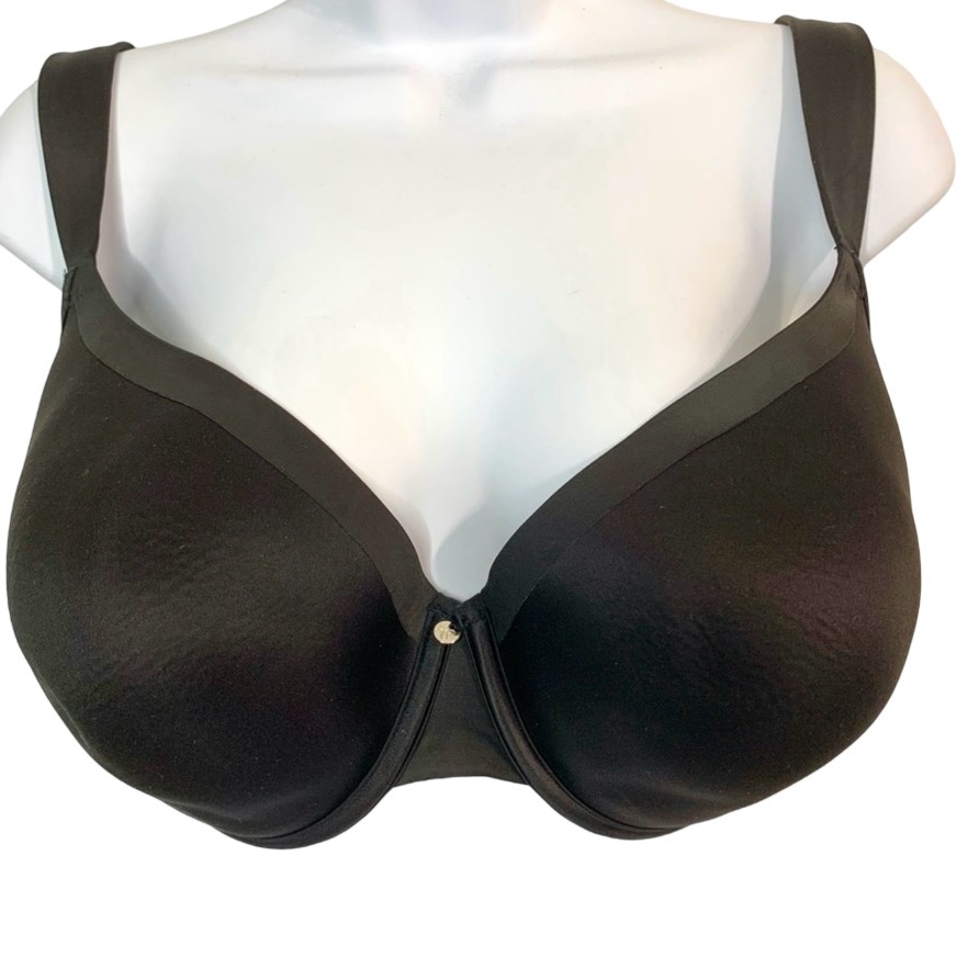 Cacique Black Balconette Lightly Padded Full Coverage Underwire Bra Size 44dd